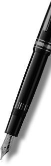 A Mont Blanc pen, as a decorative website graphic